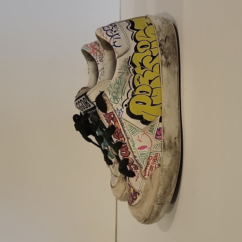 Golden Goose kids grafitti Size 27 sneakers graffiti shoes star italy Ggdb Super